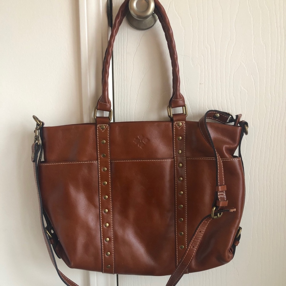 Patricia Nash brown leather shoulder bag
